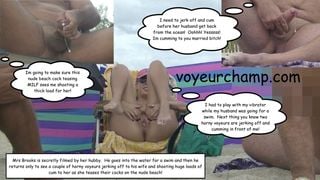 VoyeurChamp.com - Mrs Brooks Makes Voyeurs Cum On Nude Beach