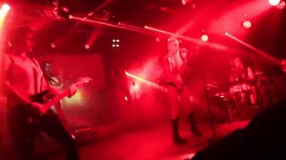 german kinky female singer nude on stage in concert 2