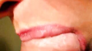 Masterful blowjob close up