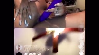 EBONY THOT PLAYS WITH HER TOYS ON RAPPER SWAG HOLLYWOOD INSTAGRAM LIVE