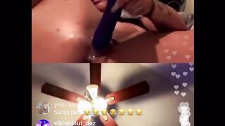 EBONY THOT PLAYS WITH HER TOYS ON RAPPER SWAG HOLLYWOOD INSTAGRAM LIVE