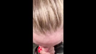 Huge Cum Load Facial after Public Blowjob POV