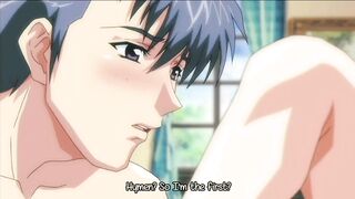 Busty woman has a threesome with her maids with big dildos | Anime hentai