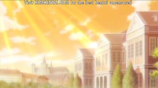 Busty woman has a threesome with her maids with big dildos | Anime hentai