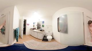 Spying on Step Sister Shower Ultra HD 4k 360 VR