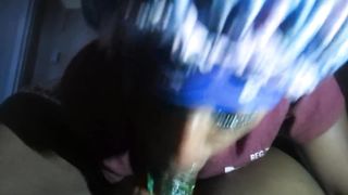 SUCKS FRUIT ROLL-UPS OFF DICK MAKES GUY BUST BIG NUT IN MOUTH