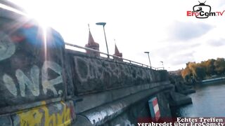 German Big Tits Tattoo Babe at Real Public Sexdate