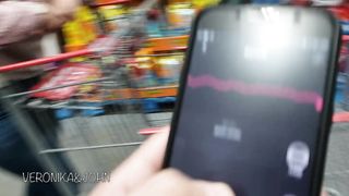 Playing with Lush in Public (reupload) Multiple Orgasms no Sex!