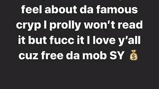 BlueFace Baby, Instagram Stories with a Lot of Bitches