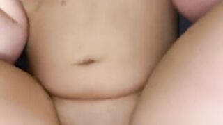 Busty College Girl Gets Covered in Boyfriend’s Cum.