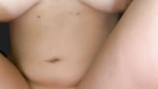 Busty College Girl Gets Covered in Boyfriend’s Cum.