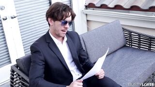 Busty MILF Jaylene Rio Smashes her Big Tits on a Glass Table while Fucked Doggy Style