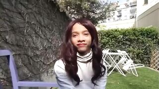 Addisson, the French Teen Ebony Girl with Massive Tits and Small Waist