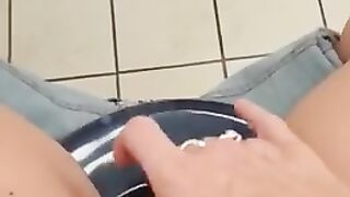 wife masterbates in toilet at work