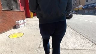 Quaratine Errand Run with Wife in see through Leggings and see thru Shirt