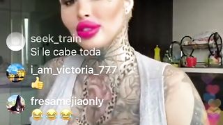 Huge Boobed Whore has a Nip Slip on Instagram Live (Mary Magdalene)