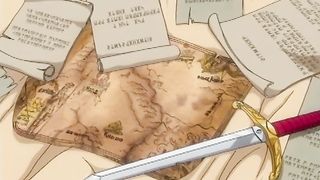 Shy medieval anime girl gets lesson in love