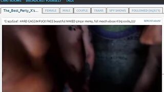 snapchat latina red head sucks and gags on four cocks