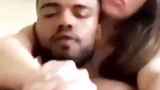 Pretty Girl take Big Dick in Mobile Phone for Husband!!!