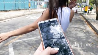 My Friend Controls my Lush while I Skate in the Park, it is Nice to go outside Again!