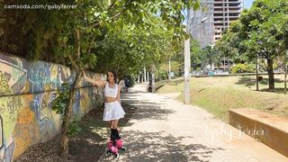 My Friend Controls my Lush while I Skate in the Park, it is Nice to go outside Again!