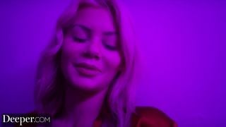 Deeper. Twinlike Blondes Riley & Elsa have Intense Threesome