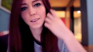 Webcam Cute Redhead Girl with Connected Toy