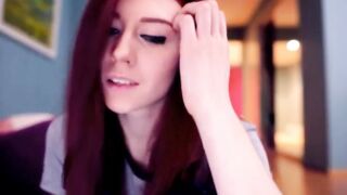 Webcam Cute Redhead Girl with Connected Toy