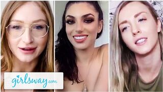 Girlsway Karla Kush Gets Comfortable while Playing Cards with her Friends on Remote