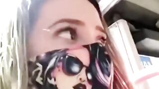 Spanish Babe Masturbating and Squirting on a Public Buss under Quarantine