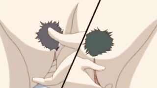 Anime lesbians licking pussy and tribbing