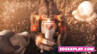 Games Animation Sexy Babes with Smooth Cunt Sucking a Big Dick