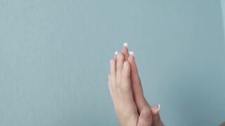 Sexy Amateur Babysitter with Huge Boobs Jerks off Short Man with Small Cock