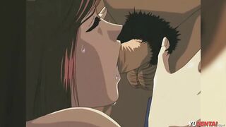 · UNCENSORED HENTAI · Busty mature loves to blowjob and cum