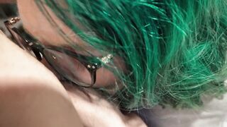 Nerdy Teen Gets Cum on her Face and Glasses