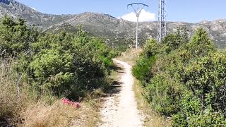 Hot Wife Exhibitionist Showing Ass Tits and Fucking in Public in the Mounta