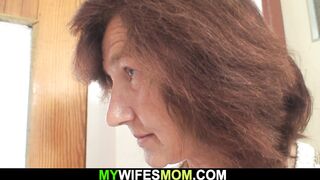 Horny old Mother-in-law Rides his Dick
