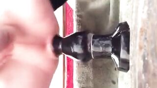 Shaved twink double bang ass streching