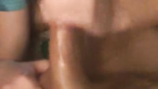 Homemade CFNM Young Wife gives Handjob and Loves Milking Surprise Cum Blast