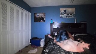 Chubby Ebony Loves Riding White Cock