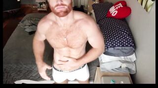 Ginger Hunk Seth Forena Bed Jerks his Cock Until He Cums