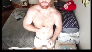 Ginger Hunk Seth Forena Bed Jerks his Cock Until He Cums