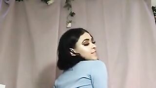 Ebony Teen Riding Dildo