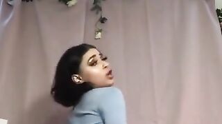 Ebony Teen Riding Dildo