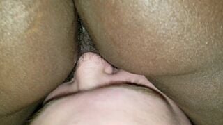 Close up Eating my Exs Pretty little Black Pussy
