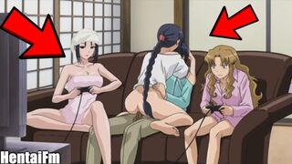 Girl Gamer Fucks with her Boyfriend in Front of her Girlfriends | Uncensored Hentai Anime