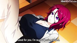 · HENTAI · Incredible busty mature gives a titjob to get cum