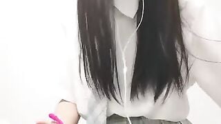 Chinese Hot Jk Girl Wear Stocking Show Pussy