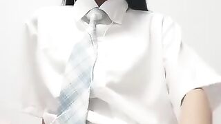 Chinese Hot Jk Girl Wear Stocking Show Pussy