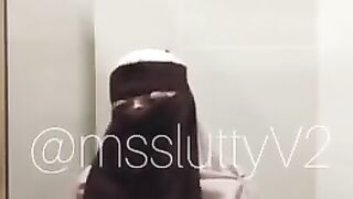 Indonesian Ukhty Masturbation in Public Toilet